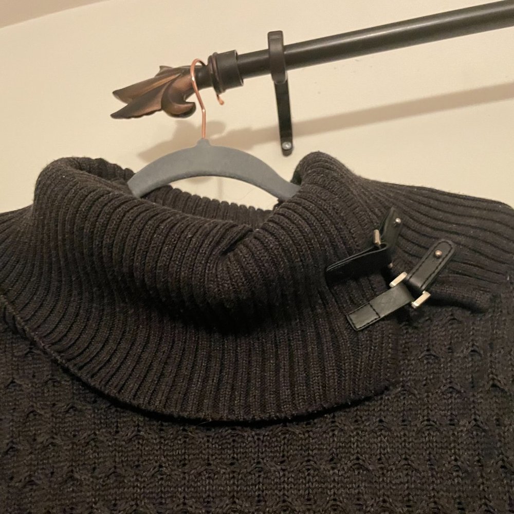Calvin Klein High Neck Knee Length Sweater Dress